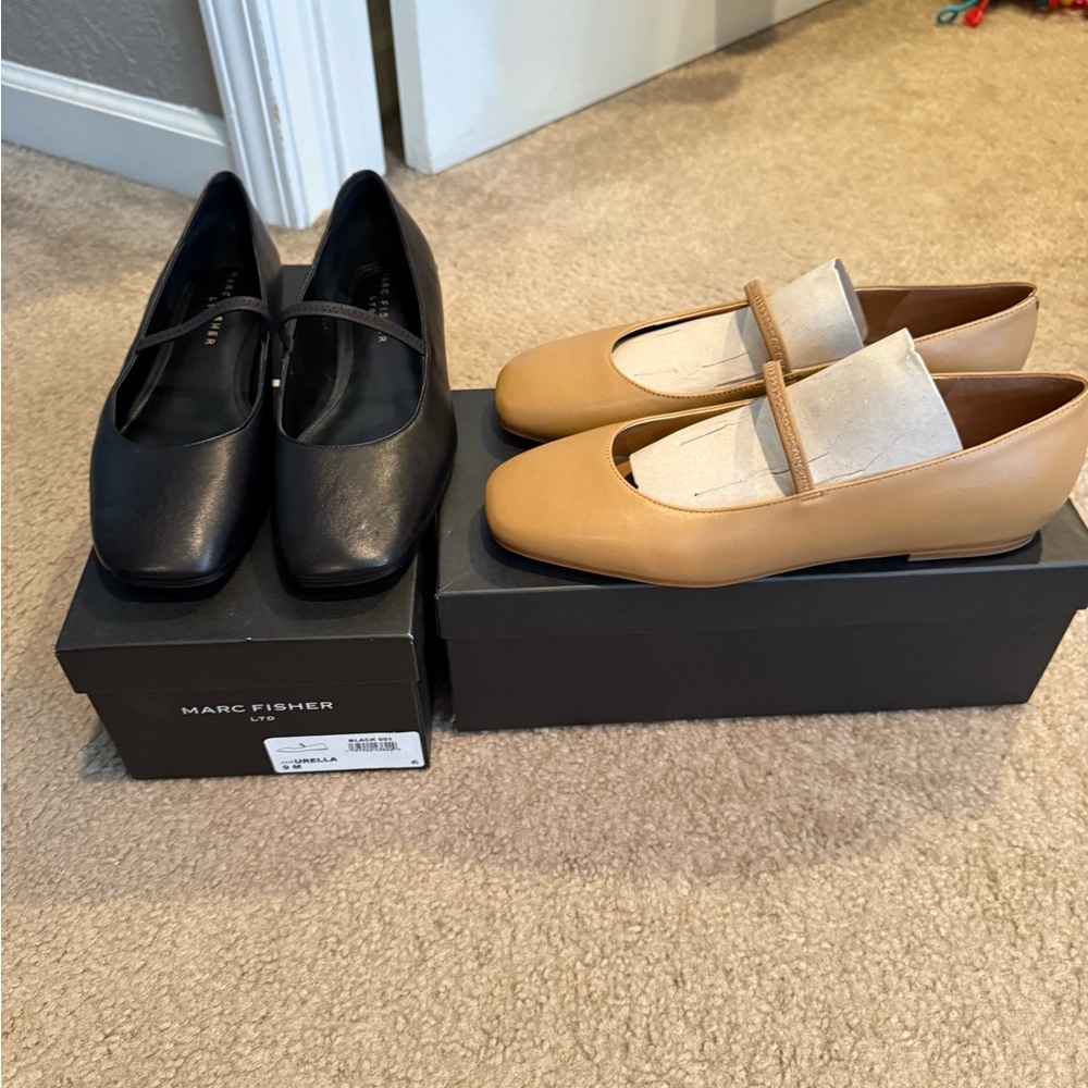 2 PAIRS Marc Fisher Urella flats size 9